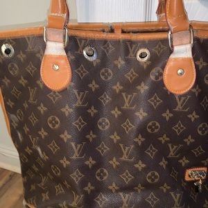 XL Authentic LV Leather Tote Bag